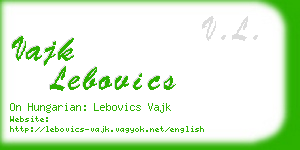 vajk lebovics business card